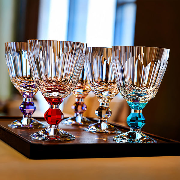Edo Kiriko Handcrafted Crystal Prism Wine Glass