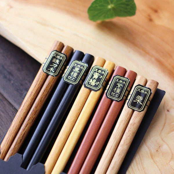 Multi-Colors Japanese Wooden Chopsticks Sets