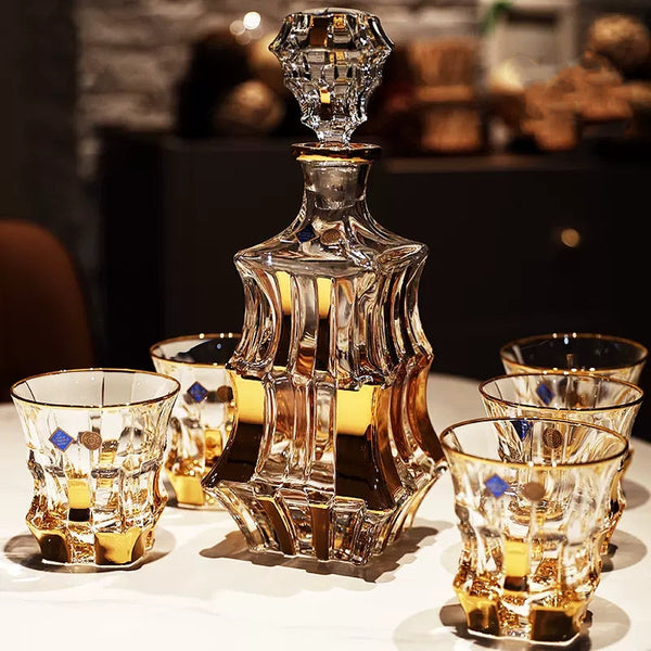Bohemia Royal Crystal Whisky Decanter Set