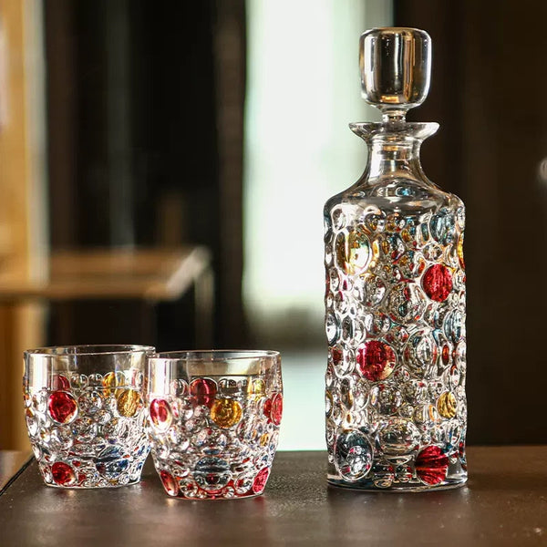 Bohemia Lisboa Eleganza Crystal Whisky Decanter Set
